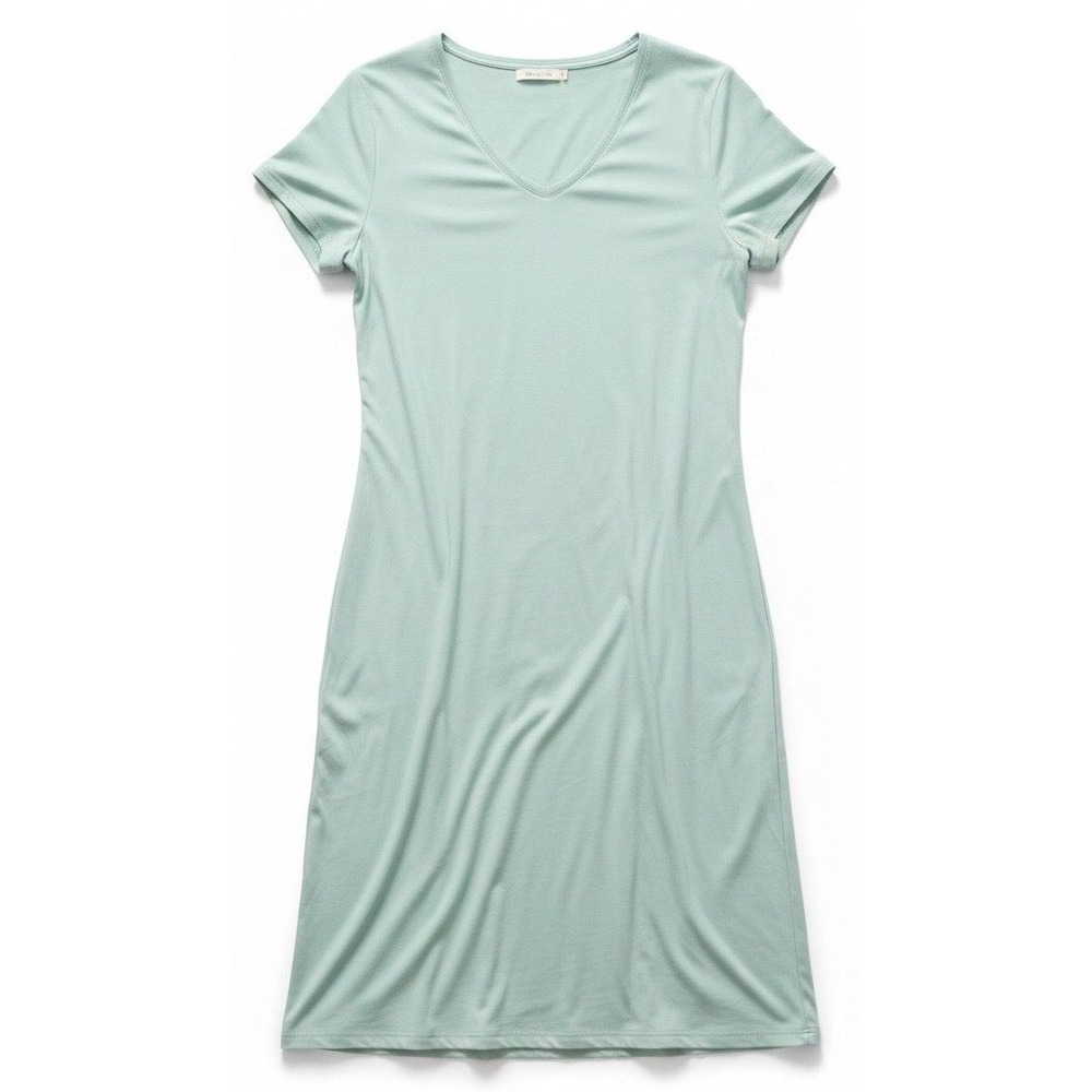 No Boundaries Kids Mint Green V-Neck Short Sleeve T-Shirt Dress, Junior XL 15-17
